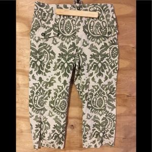 Tommy Hilfiger SZ 12 green tan filagree cargo pant